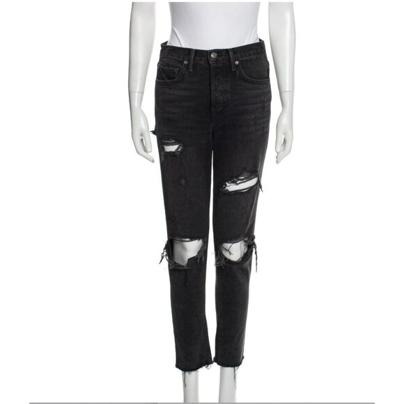 GRLFRND Mid-Rise Black Straight Leg Jeans Denim Size: XS | US 25 - Picture 1 of 3